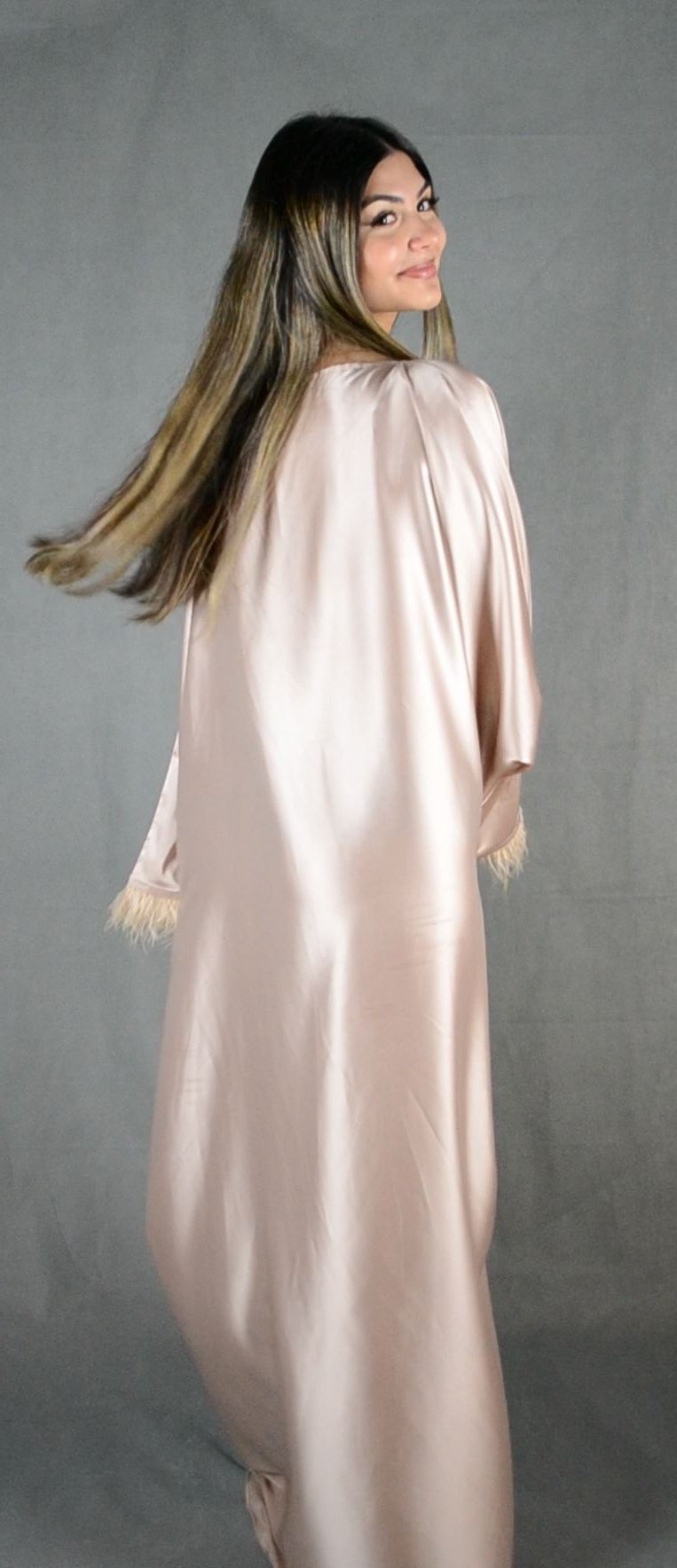 Champagne Butterfly Abaya